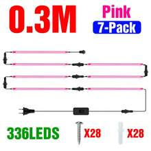 LED Grow Light Bar Full Spectrum AC220V Green Plant Lamp UV IR Red Blue Indoor Hydroponic Flower Seedling Potted Succulent Vegetables Tomato Cactus Bonsai Moss Fish Tank Aquatic Plants Cultivation Growth Box Fill Lighting Pink /Sunlight 1-12Heads With EU Plug 30CM/50CM 11.81Inch/19.69Inch - EU C Type Plug(220-240V) - View 42