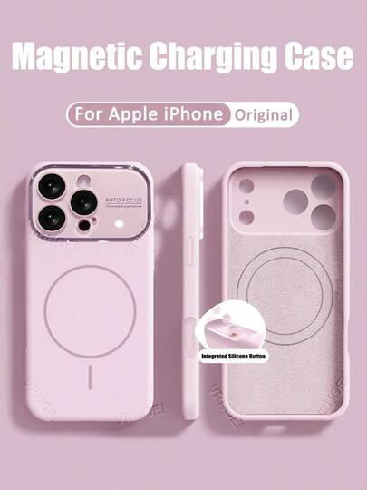 VOUVI Original Big Window Lens Protection Magnetic Silicone Case Compatible With IPhone 17 16 15 14 13 12 11 Pro Max Shockproof Wireless Charging Cover Compatible With IPhone Air 16 15 14 Plus Phone Accessories