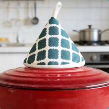 1pc Pot Cover, Kitchen Pot Handle Cover, Japanese Style Triangular Pot Ear Cover, Heat Resistant Pot Handle Glove, Printed Triangular Heat Insulation Pot Cover, Pot Cover, Enamel Pot Heat Resistant Pot Handle Glove - Multicolor - View 4