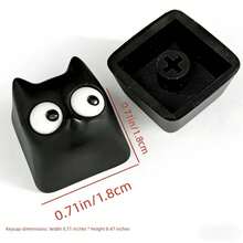 1 个可爱又别致的猫咪造型键帽；键帽采用十字形按键，材质为树脂。此键盘仅赠送一个键帽。 - 查看 5