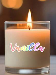 Customized Name Label Stickers, Transfer Stickers, Vinyl Decals, Name Stickers, Date Stickers, DIY Gifts, Handmade, Handwritten Style, Wedding Stickers, Gift Stickers. Customizable Holographic Name Stickers Suitable For Glass, Cups, Rolls - Multicolor - View 4