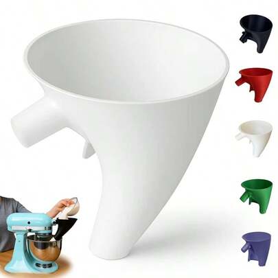 5 Liter Mehl-Trichter für Küchenmaschine, Spritzschutz-Aufsatz für Kippkopf-Standmixer 4,5 & 5 Liter (KSM150), spülmaschinenfest, einfach zu gießen Zubehör (Schwarz)