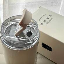 Portable Insulated Mug, 240 Ml, Double-Walled Vacuum Travel Mug Made Of Stainless Steel, Leak-Proof Hinged Lid, Keeps Coffee Hot And Cold. - 紅色 - 查看 2