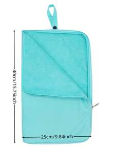 1pc Swimsuit Wet Bag With Built-In Towel, Washable Nylon Fabric Beach/Pool/Gym Dry & Wet Dual-Use Storage Bag, Unisex - Multicolor - View 7