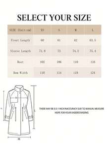 Vusalt 女士复古宽松短款高领休闲通勤风衣，适合女士外套、春季服装、通勤办公装、日常穿着、街头时尚。 - 米色 - 查看 11