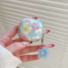 Transparent Floral Pro 3 Protective Case, Noise Cancelling Apple Pro 3rd Generation Bluetooth Earphone Cover - Multicolor - View 1