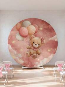 Customized Round Backdrop - Perfect For Romantic Weddings, Graduation Celebrations, Holiday Parties, Anniversary Parties, Autumn Celebrations And Photography Studio Shoots - Multicolor 04 - View 2