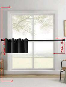 1片/2片装窗帘，遮光窗帘，隔热，不透光窗帘，带孔眼，遮光，防紫外线，卧室客厅室内装饰，隔热遮光窗帘 - 重型遮光带孔眼窗帘，适用于卧室和客厅，保护隐私和调节温度的窗帘，客厅窗帘 - 黑色 - 查看 27