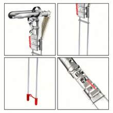 2-Pack Automatic Spring Fishing Rod Racks, Stainless Steel Fishing Rod Holders, 360-Degree Adjustable Fishing Rod Racks - Silver - View 5