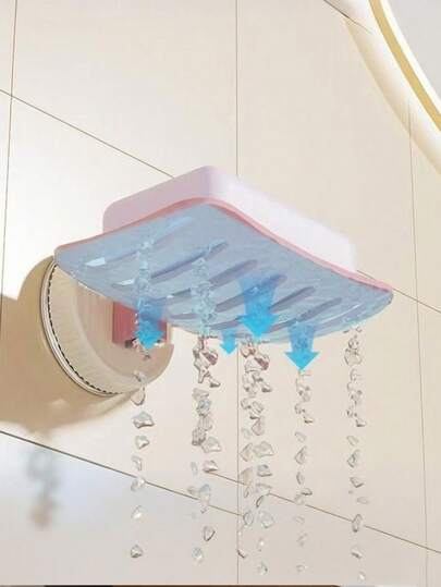 Khay đựng xà phòng có giác hút, màu sắc kẹo ngọt, khay đựng xà phòng phòng tắm không cần khoan. Thích hợp để đựng dầu gội, bàn chải đánh răng, xà phòng, v.v. Thoát nước hiệu quả. Sử dụng được quanh năm.