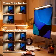 1pc LED Screen Light Bar, Eye-Care USB Reading Mnitor Lamp, Adjustable Brightness & Color Temperature, USB Monitor Light Bar, USB Computer Monitor Light, 3 Color Temperature Dimmable Desk Light For Home Office Gaming - USB Style - View 4