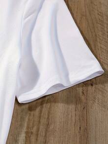 Camiseta de manga corta de talla grande - Blanco - Ver 3