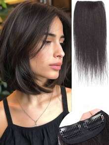 6~10inch Thick Hair Piece Clip In Hair Extensions Adding Hair Volume Fluffy Invisible Hairpin Hairpiece Blended Hair Short Straight Hair Piece For Thinning Hair - Multicolor - View 15