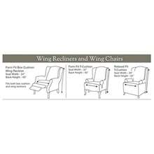 Surefit Cobertor Estirable para sillón diseño a Rayas Elástico Franjas 42" Tall 1 uds. por Paquete - Sillón orejero color crema - Ver 3