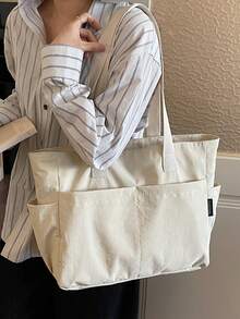 Fashionable Men's Bag New Arrival, Casual Retro Canvas Shoulder Tote Bag - Multicolor - View 3