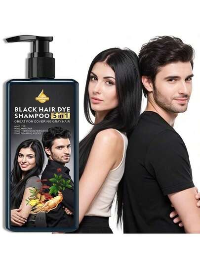 SUMIFANG 三合一染发、洗发、护发产品，无氨配方，蕴含人参、生姜及其他植物成分，100%遮盖白发，减少断发，修复发质，持久显色，不刺激头发。