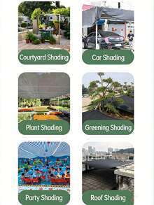 Multi-Size Sunshade Cloth,Outdoor Sunshade Black-Colored High-Density Polyethylene Sunshade Net, Suitable For Dog Houses, Chicken Coops, And Greenhouses. The Plant Sunshade Cloth And Sunshade Sail Awning Cloth Provide Double Protection,For Garden Terraces, Plant Sunshades, Greenhouses Outdoor Pavilions And Lawn Sunshades. The Sunshade Cloth Is Suitable For Dog Houses And Chicken Coops And Is Easier To Hang Up - Multicolor - View 5