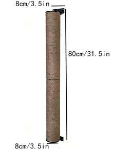 Trụ cào móng cho mèo gắn tường bằng sợi sisal, khung leo trèo tiết kiệm không gian cho mèo, tấm cào móng chắc chắn chống rụng lông cho mèo. - 80*8*8 - Xem 6