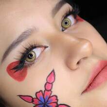 1 Pair Ginger Soft 14.2mm 1 Year Disposable Fashion Makeup Lenses - Ginger - View 2