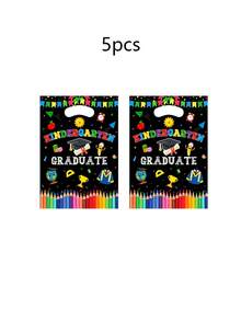 30/50pcs Graduation Printed Plastic Goodie Bags, Stylish And Simple, Ideal For Graduation Party Favors, Birthday Party Supplies, Reusable Shopping Bags And Gift Packaging - View 7