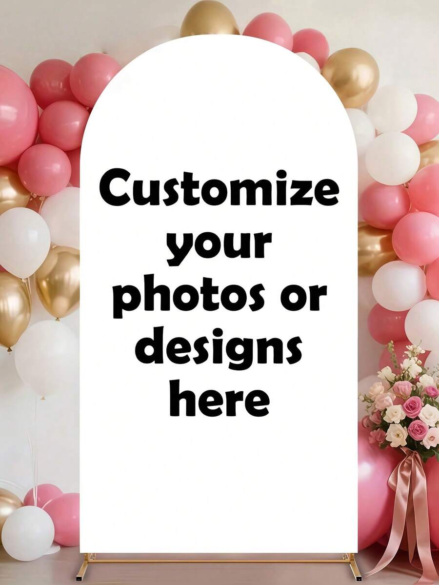 Customized Photo Arch Decor - Professional Custom Printed Arch Background Solution, Suitable For Weddings, Birthdays, Anniversaries, Special Events And Theme Parties. Available In Various Sizes, No Power Required For Setup, Ideal For Event Backdrops, Personalized Party Decorations And Wedding Arrangements.