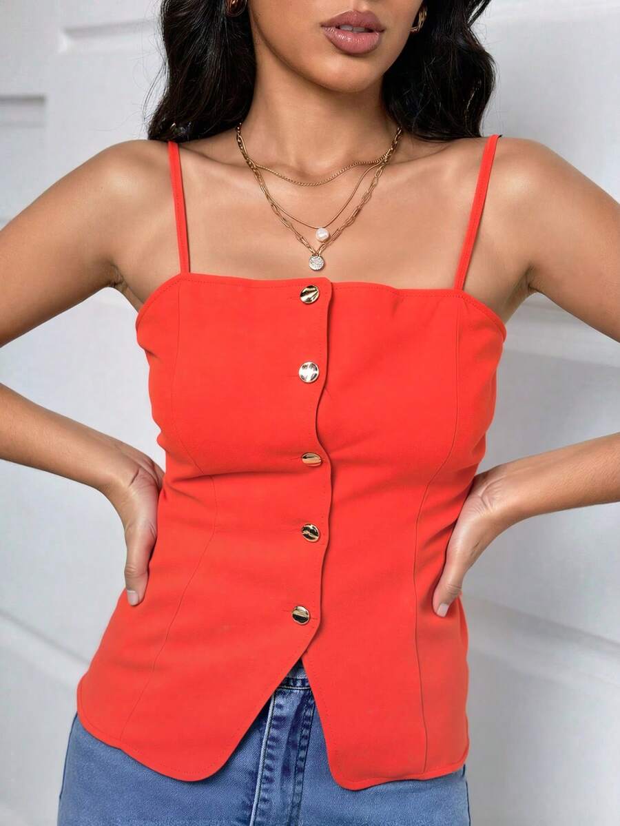 Women Tops - Red - View 1
