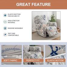 Eco-Ancheng - Funda de silla reclinable funda elástica para silla reclinable 4 piezas funda para silla reclinable Lazyboy fundas reclinables para silla reclinable con bolsillo de almacenamiento - 03 - Ver 2