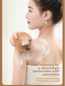 1pc Cute Capybara Bath Sponge - Soft, Gentle Exfoliating Shower Scrubber For Face & Body - Perfect Gift Idea - Multicolor - View 10