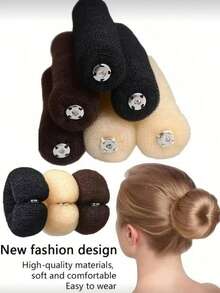 13pcs Teen Girls DIY Hairstyle Tools,Invisible Volumizing Hair Scrunchies,Suitab - Multicolor - View 2