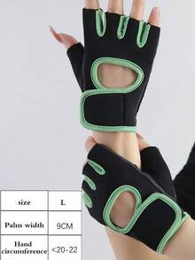 1 双男女通用半指健身手套，防滑透气骑行手套，超轻举重手套，减震掌心保护运动手套，全掌心保护健身训练手套，适用于锻炼、健身房、居家运动、运动配件、健身配件 - 多色 - 查看 25