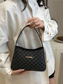 Bolso de media luna de diseño original, nueva llegada de verano, bolso de mano/hombro de nicho de alta gama - Negro - Ver 7