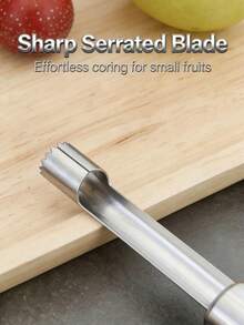 1个不锈钢多功能果蔬去核器，适用于苹果、梨、番茄、甜椒、辣椒等，厨房烹饪小工具 - 彩色 - 查看 7