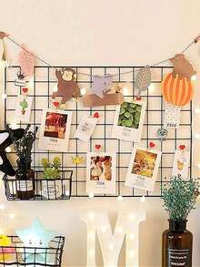 现代INS风照片墙架,将生活变成治愈系情绪板,让每一刻都充满慰藉,DIY明信片墙架 - 網格架 - 查看 2
