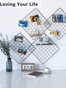 现代INS风照片墙架,将生活变成治愈系情绪板,让每一刻都充满慰藉,DIY明信片墙架 - 網格架 - 查看 9