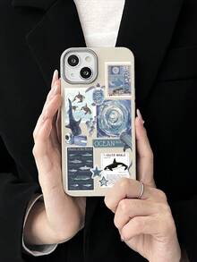 1 chiếc ốp lưng điện thoại TPU mềm chống bụi, viền bạc, màu trắng sữa, họa tiết ghép hình khám phá biển sâu và ống kính máy ảnh, tương thích với Apple 17, AIR, 17PRO, 17PROMAX, 16promax, 16E, 14/13, 12, 11 Pro Max, XS Max, X, XR, 8, 7, 6S, Plus và các dòng khác, chống sốc, có thể dùng làm quà sinh nhật, quà cho bạn gái, bạn trai hoặc dùng cho bản thân. - Nhiều màu - Xem 8