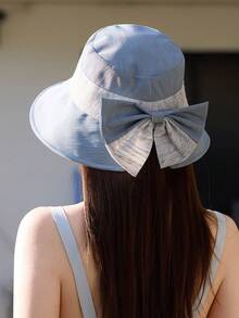 1 chiếc mũ chống nắng nữ bằng polyester, kiểu dáng thường ngày, thời trang, phù hợp cho hoạt động ngoài trời, mùa hè và đi biển. - Nhiều màu - Xem 3