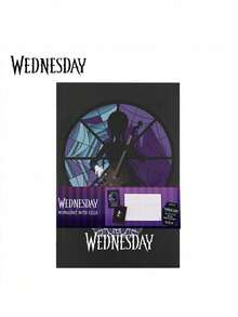 MGM 1pc Official "Wednesday" Notebook, Wednesday Addams Dark Academy Theme Design, Eternal Night Academy Gothic Aesthetic Diary, Suitable For Writing, Drawing And Daily Recording, High-Quality Stationery For Study And Office, Durable Collectible Notebook, Suitable For Students, Creators And Fans, Birthday Party Gift - Addams - View 2