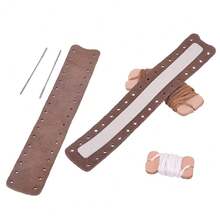 [Free Shipping]DOG Genuine Leather Lever Wrap For Lever Action Rifles & Shotguns, Handcrafted - 棕色/棕色絨面革 - 查看 4