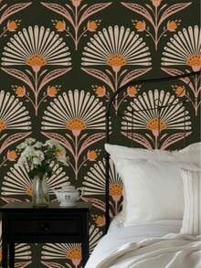 Self-Adhesive Wallpaper, Ready-To-Use, Removable, Made Of Vinyl Material, With Bohemian And Modern Minimalist Styles, Featuring Textured Design, Ideal For Wall Decor And DIY Projects. Its Thickened Design, Oil-Resistant, Moisture-Proof, And Easy-To-Clean Properties Make It An Excellent Choice For Home Decor. - Spring Peony - View 5