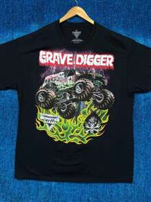 Monster Truck Racing Promo Jam Tee, Pure Cotton T-Shirt, Same Style For Both Men And Women,Funny Truck Tee,Vintage Racing Style Tee - Màu chủ đạo của bức ảnh - Xem 10