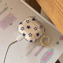 Estuche transparente con estrella azul + aro para Pro 3/Pro 2/4/3/2, estuche de auriculares de moda para mujer, estuche minimalista - transparente - Ver 3