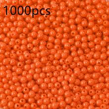 1000 Stück/Packung einfarbige runde Acrylperlen, 4mm bunte lose Perlen für DIY Armbänder, Halsketten, Handyketten, Schlüsselanhänger Abstandsperlen - Einfarbige runde Perlen - Übersicht 23