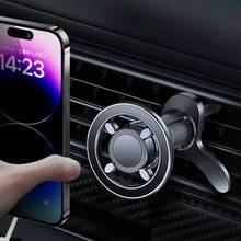 可调节磁吸式车载手机支架，磁吸式车载手机支架，车载导航支架，春季礼物 - 黑色 - 查看 5