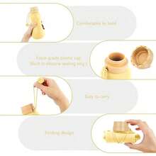 Foldable Leak Proof Silicone Water Bottle 650ml Reusable  Free Lightweight Portable For Travel Camping Hiking Sports Gym Yellow - 1 - 查看 4