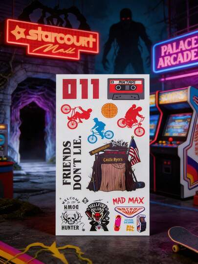 Netflix 一套《怪奇物语》官方授权纹身贴纸，包含Eleven、Demogorgon和Max，是送给粉丝的生日礼物，极具收藏价值，可作装饰。