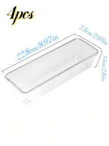 Set de 4 piezas Caja de almacenamiento de cajón multiusos, organizador de escritorio, almacenamiento de cocina, caja de almacenamiento de cosméticos, adecuado para juego de té, vajilla, cosméticos, etc. - Multicolor - Ver 10
