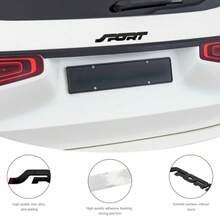 2 PCS Metal Car Sport Sticker 3D Raised Fender Badge Front Rear Tailgate Emblem With Sport Logo Strong Adhesive Black Decals For Hood Grill Trunk - 黑色 - 查看 3