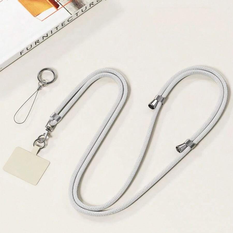 Multifunctional Phone Lanyard, Neck Strap, Can Be Worn Crossbody, Adjustable, Card Holder, Multifunctional Phone Case, Drop-Proof, Anti-Lost, Does Not Strangle The Neck - Grey - View 1