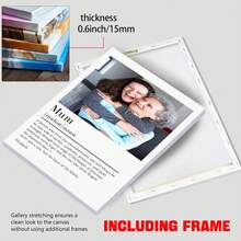 1pc Personalized Mother's Day Digital Photo Collage, Custom Poster With "Personalized Mother Definition" Text, Beautiful Photo Gift For Mom, Custom Wall Art, Photo Customization, Customizable Product, Optional Frame - Multicolor - View 5