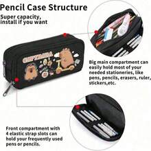 Bộ 4 bút bi gel có thể xóa hình chuột lang Capybara dễ thương, mực xanh 0.5mm - Bút bấm, bút học sinh văn phòng dành cho nữ, hộp đựng bút nhiều lớp dung tích lớn, đồ dùng học tập thiết yếu cho năm học mới. - Nhiều màu - Xem 3